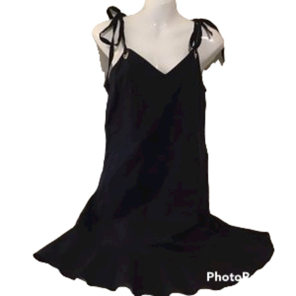 Dress Small NWT tag $119 Navy Tie Halter Midi NWT Gianni Bini